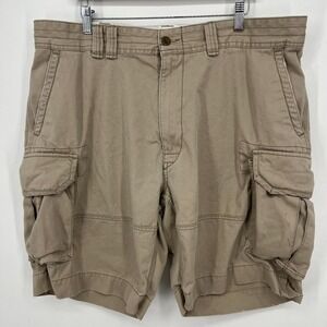 Polo Ralph Lauren Cargo Shorts Men's Size 40 Beige 100% Cotton‎ Pockets Vtg Y2K